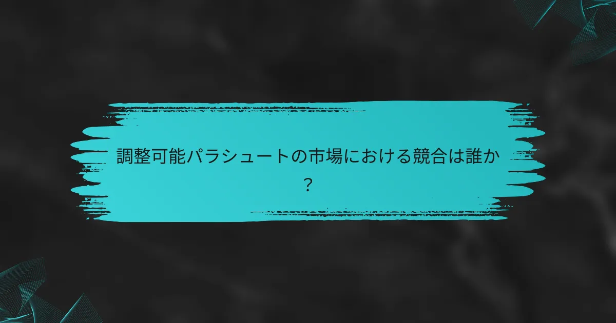 調整可能パラシュートの市場における競合は誰か？