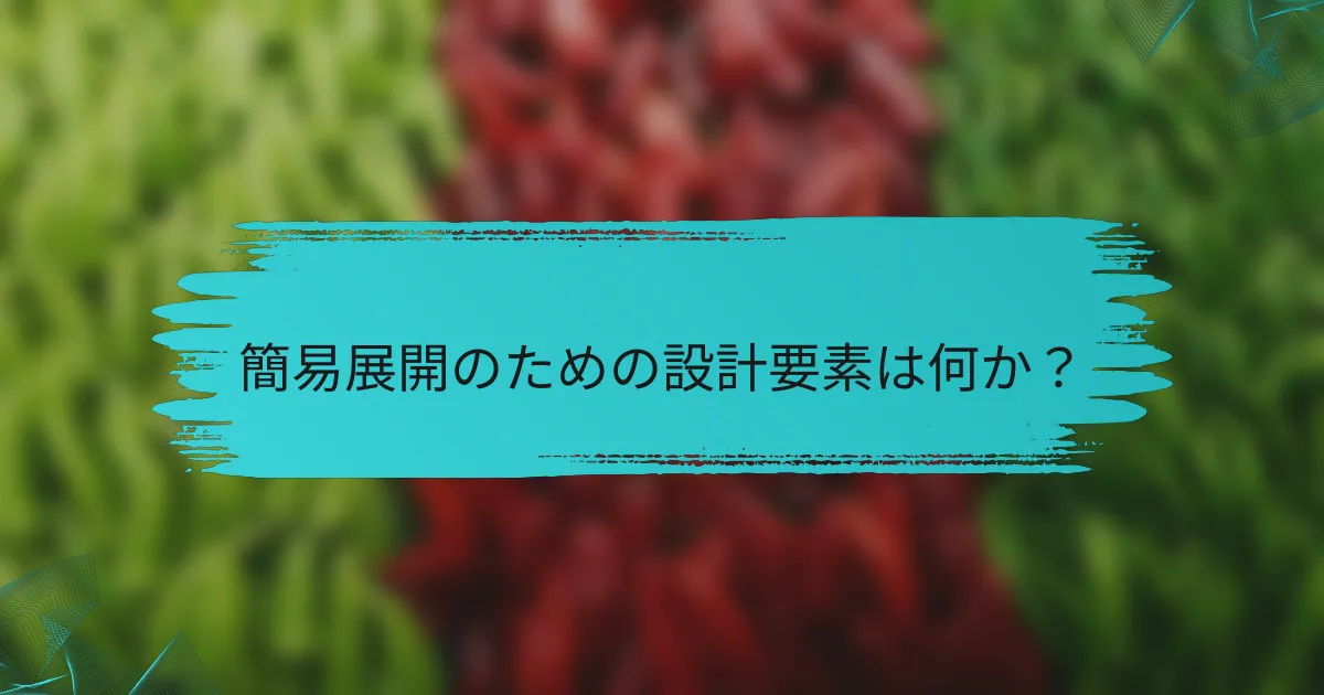 簡易展開のための設計要素は何か?