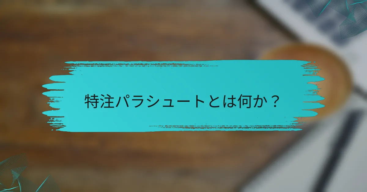 特注パラシュートとは何か?